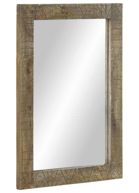 Badkamerspiegel 50x2,5x70 cm massief mangohout