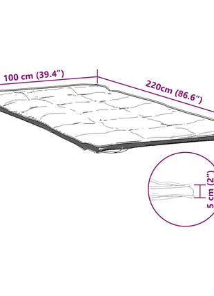 Matrasbeschermer 100x220 cm wit