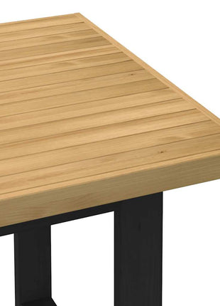 Eettafel NOAIN U-vormige poten 160x90x75 cm massief hout