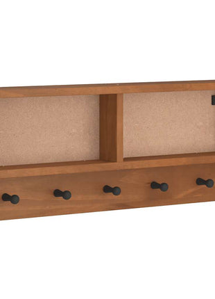 Wandkapstok SANDNES 87x12x35 cm massief grenenhout