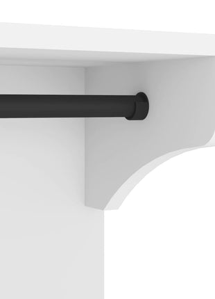 Wandkapstok SANDNES wit 87x30x42 cm massief grenenhout