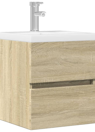 Wastafelkast 90X38,5X45 Cm Bewerkt Hout Kleurig Sonoma Eiken