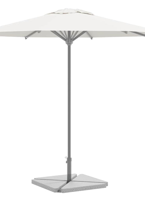 Parasolvoetplaten 4 st driehoekig 14 kg graniet grijs