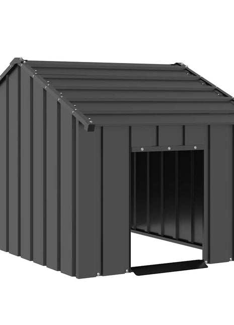 Hondenhok met dak 83x130x85 cm gegalvaniseerd staal