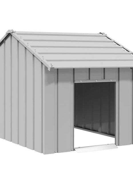Hondenhok met dak 83x130x85 cm gegalvaniseerd staal