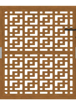 Poort met kruisontwerp 105x105 cm weervast staal