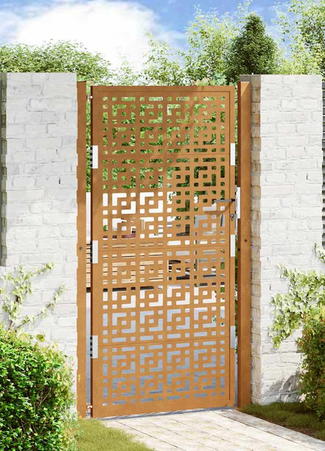 Poort met kruisontwerp 105x180 cm weervast staal