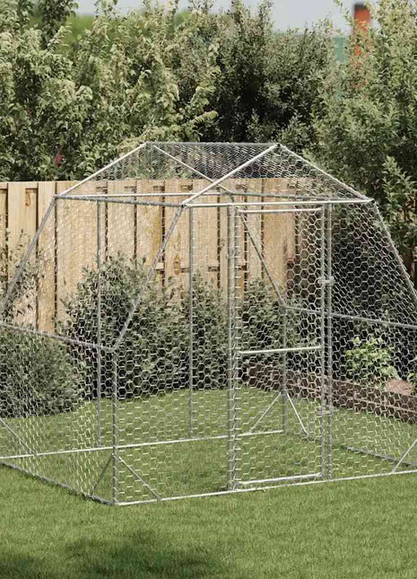 Kippenren 2,5x2x2,25 m gegalvaniseerd staal