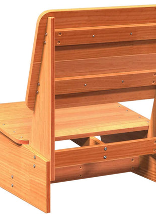 Tuinstoelen 2 st 60x64x70,5 cm massief grenenhout wasbruin
