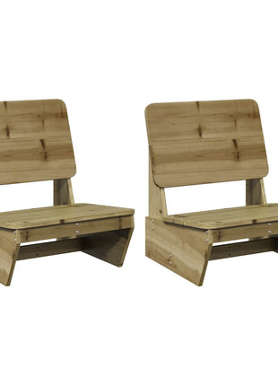 Tuinstoelen 2 st 60x64x70,5 cm geïmpregneerd hout