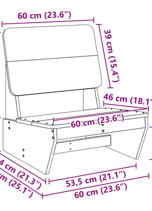 Tuinstoelen 2 st 60x64x70,5 cm geïmpregneerd hout