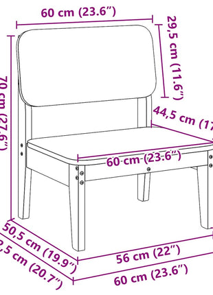 Tuinstoelen 2 st 60x52,5x72 cm massief grenenhout