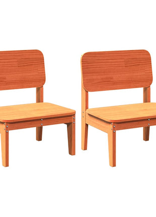 Tuinstoelen 2 st 60x52,5x72 cm massief grenenhout wasbruin