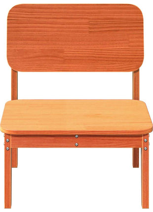 Tuinstoelen 2 st 60x52,5x72 cm massief grenenhout wasbruin