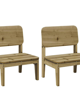 Tuinstoelen 2 st 60x52,5x72 cm geïmpregneerd hout