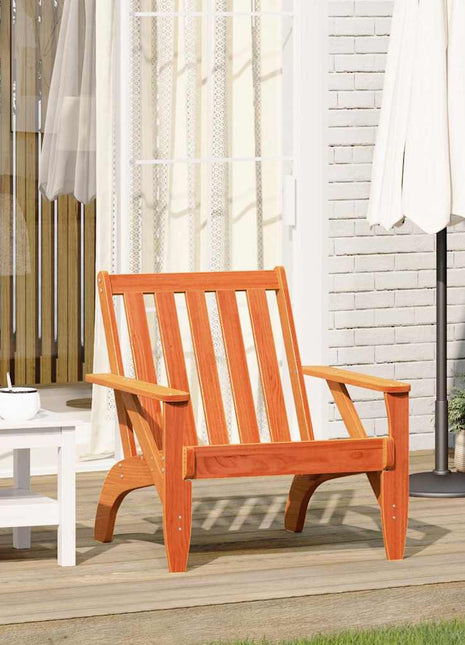 Tuinstoel Adirondack 75x77x77 cm massief grenenhout wasbruin