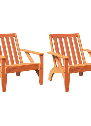 Tuinstoelen Adirondack 2 st 75x77x77 cm grenenhout wasbruin