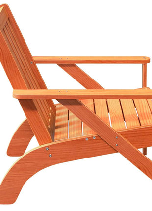 Tuinstoelen Adirondack 2 st 75x77x77 cm grenenhout wasbruin