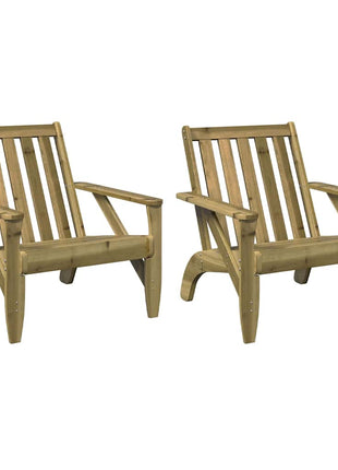 Tuinstoelen Adirondack 2 st 75x77x77 cm geïmpregneerd hout
