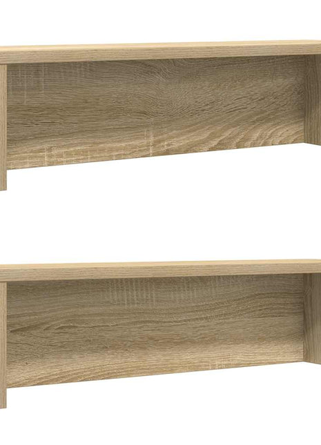 Keukenrekken stapelbaar 2 st 50x15x16 cm sonoma eikenkleurig