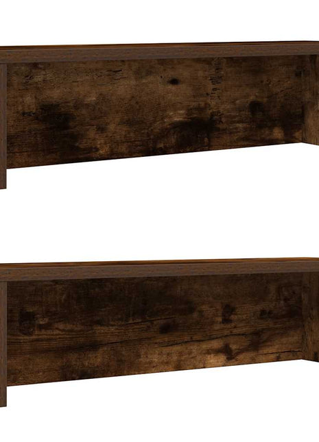 Keukenrekken stapelbaar 2 st 50x15x16 cm gerookt eikenkleurig
