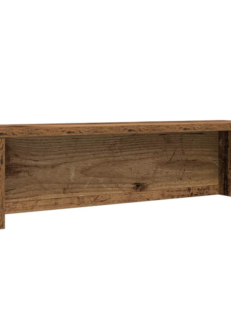 Keukenrek stapelbaar 50x15x16 cm bewerkt hout oud houtkleurig