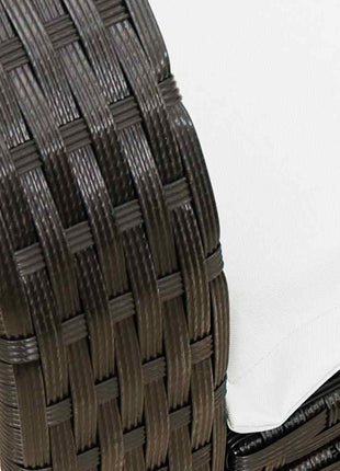 Tuinschommelstoel met kussens poly rattan zwart