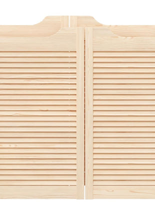 Draaideuren louvre design 2-Paar 90x100 cm massief grenenhout