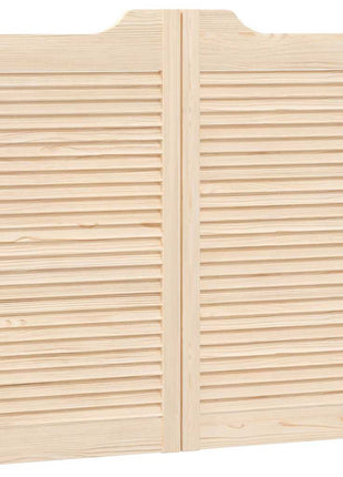 Draaideuren louvre design 2-Paar 90x100 cm massief grenenhout