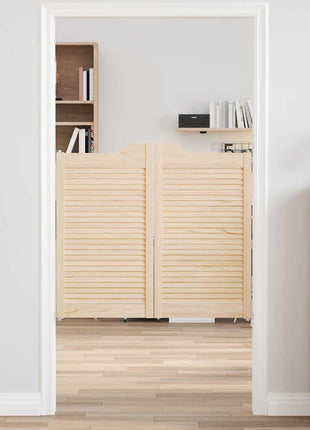 Draaideuren louvre design 2-Paar 90x100 cm massief grenenhout