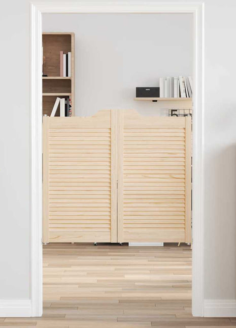 Draaideuren louvre design 2-Paar 90x100 cm massief grenenhout