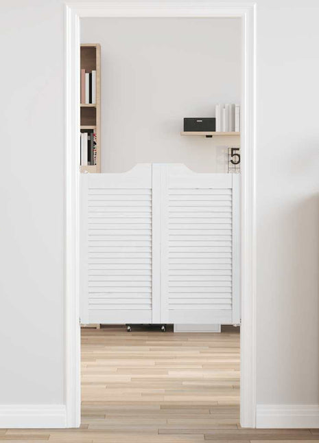Draaideuren louvre design 2 paar 80x80 cm wit