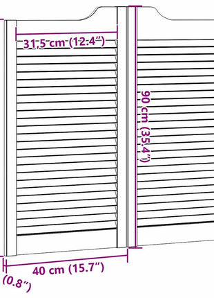 Draaideuren louvre design 2 paar 90x80 cm wit