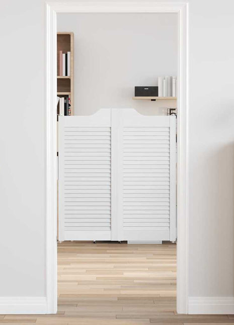 Draaideuren louvre design 2 paar 90x80 cm wit