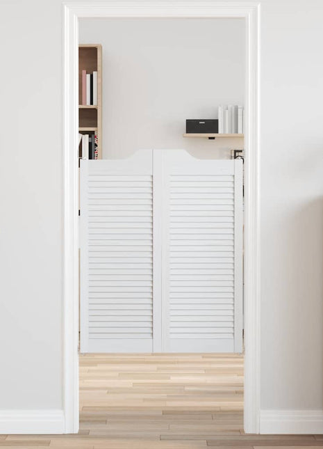 Draaideuren louvredesign 2 paar 100x80 cm wit