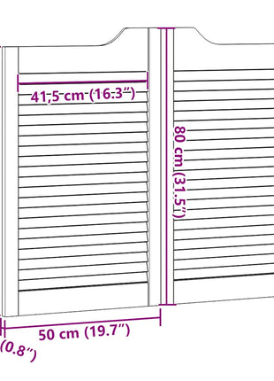 Draaideuren louvre design 2 paar 80x100 cm wit