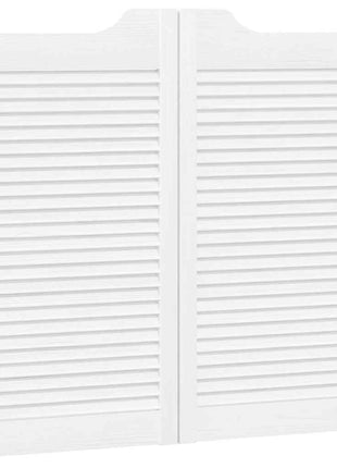Draaideuren lamellendesign 1-paar 90x100 cm wit