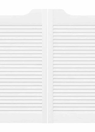 Draaideuren lamellendesign 1-paar 90x100 cm wit
