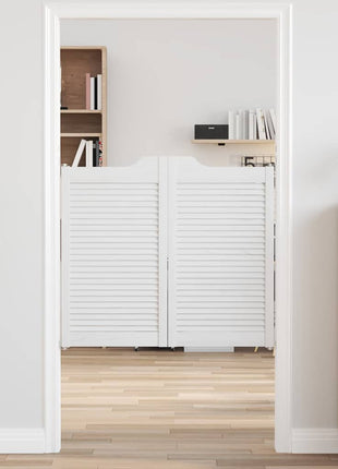 Draaideuren lamellendesign 1-paar 90x100 cm wit