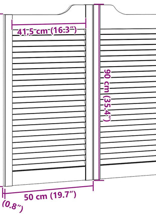 Draaideuren louvre design 2 paar 90x100 cm wit