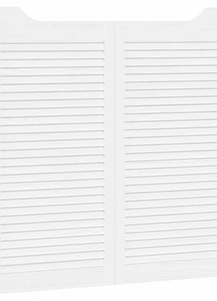Draaideuren louvre design 2 paar 100x100 cm wit