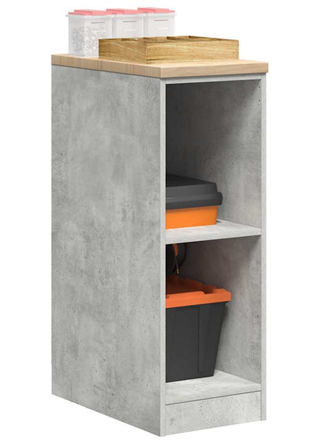 Garagekast 30x51x85 cm massief grenenhout betongrijs