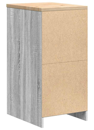 Garagekast 40x51x85 cm massief grenenhout grijs sonoma