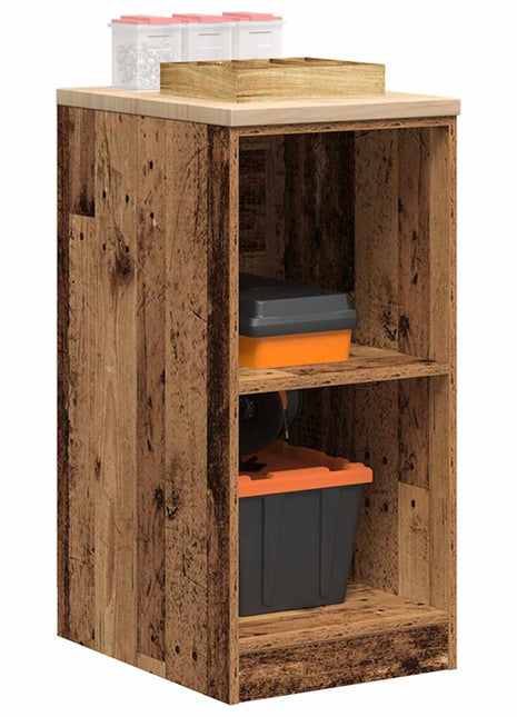 Garagekast 40x51x85 cm massief grenenhout oud hout