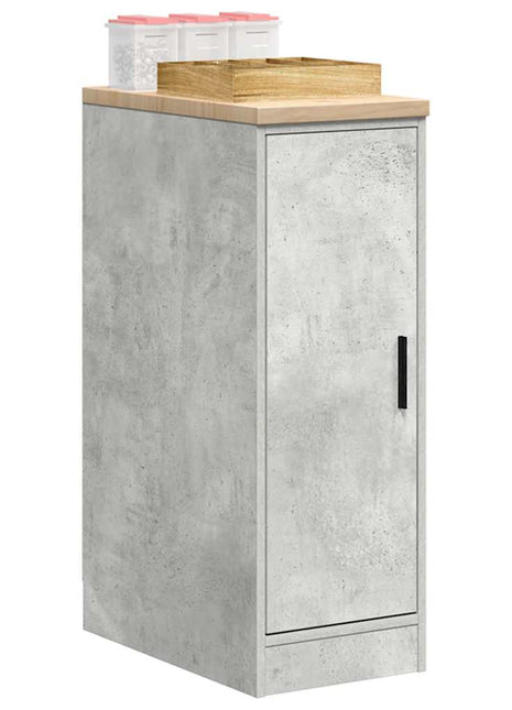 Garagekast 30x51x85 cm massief grenenhout betongrijs