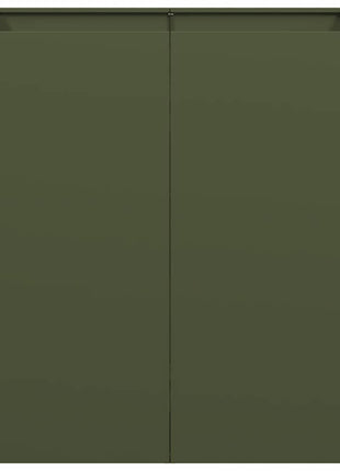 Plantenbak 80x80x80 cm staal olijfgroen