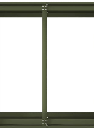 Plantenbak 80x80x80 cm staal olijfgroen