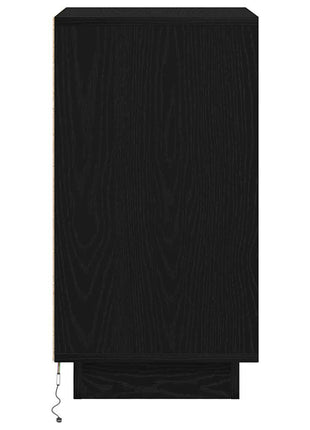 Nachtkastje met LED-verlichting 38x34x65 cm zwart