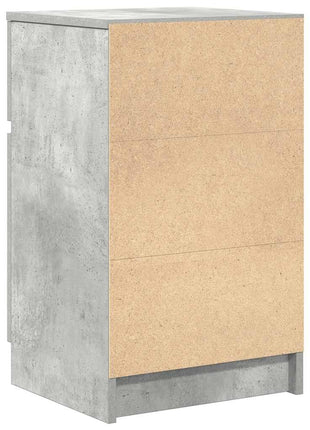 Nachtkastje 39x35x65 cm bewerkt hout betongrijs