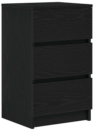Nachtkastjes met 3 lades 2 st 39x35x65 cm zwart